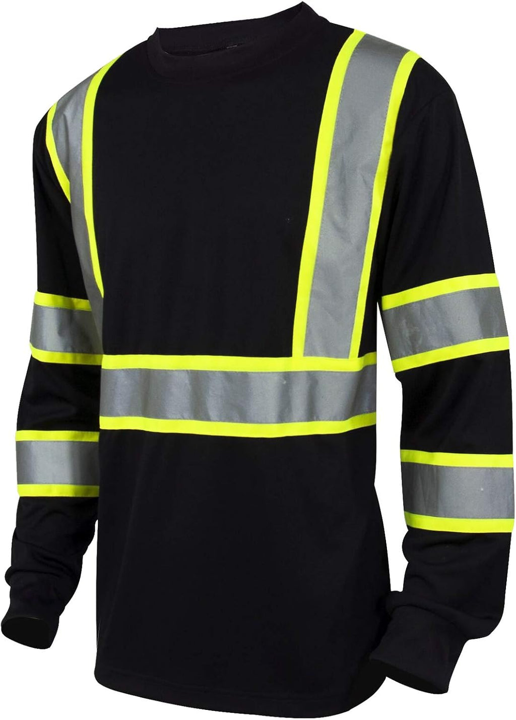 Hi Vis Class 3 T Shirt Reflective Safety Black Short Long Sleeve HIGH Visibility 39 55