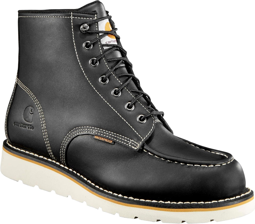 Men's 6" Moc Toe Waterproof Work Boots - Durable Oil-Tanned Leather with FastDry Lining and Superior Traction for Ultimate Comfort and Safety