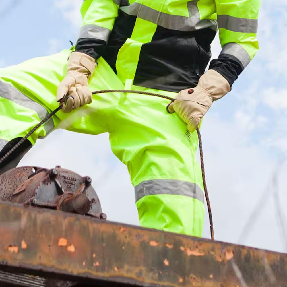 High Visibility Heated Waterproof Pants with 7.4-Volt Rechargeable Lithium-Ion Battery Included
