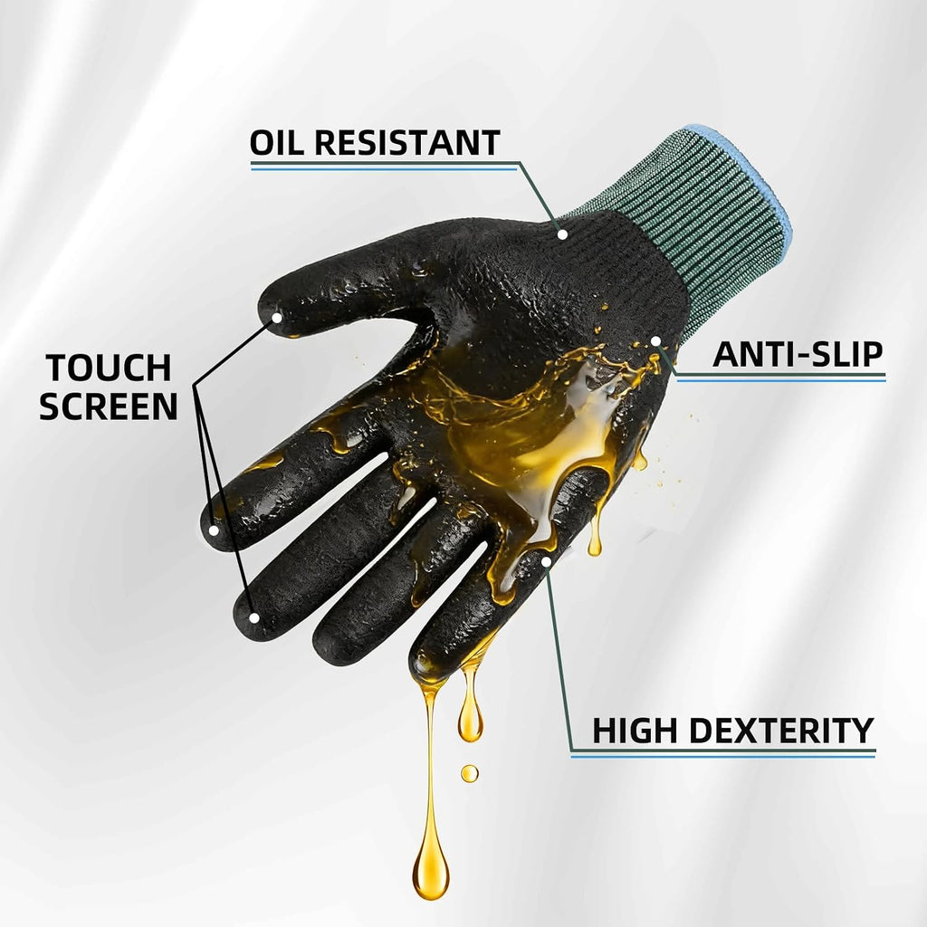 Safety Work Gloves for Men Women,Level 3 Impact Gloves with TPR