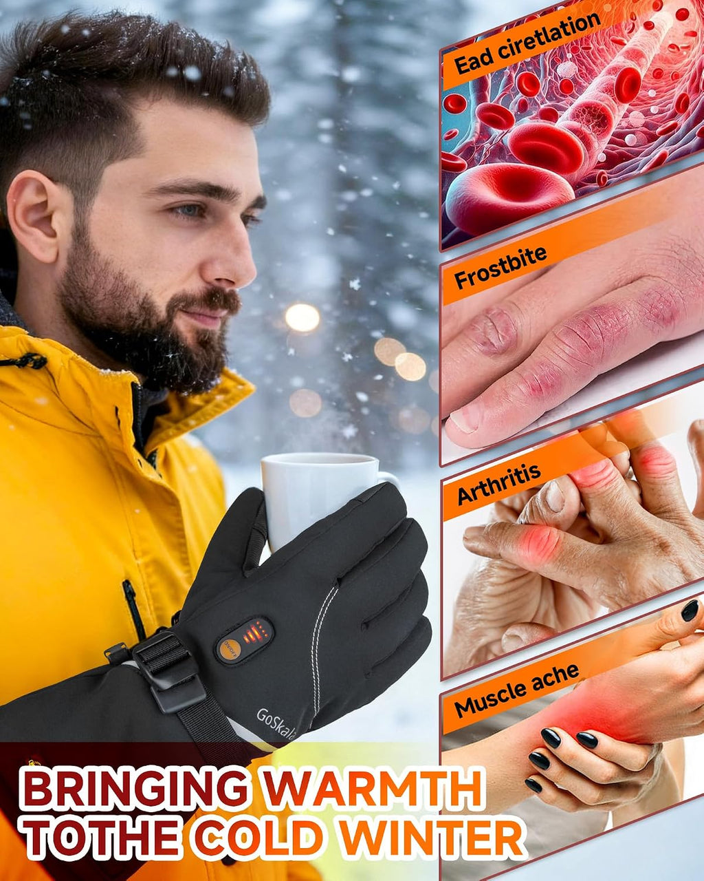Stay Warm and Connected: Rechargeable Heated Mittens for Men and Women - Perfect for Skiing, Hiking, and Winter Adventures!