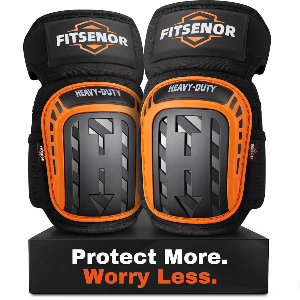 Knee Pads for Men, Gel Construction Knee Pads for Women, Orange