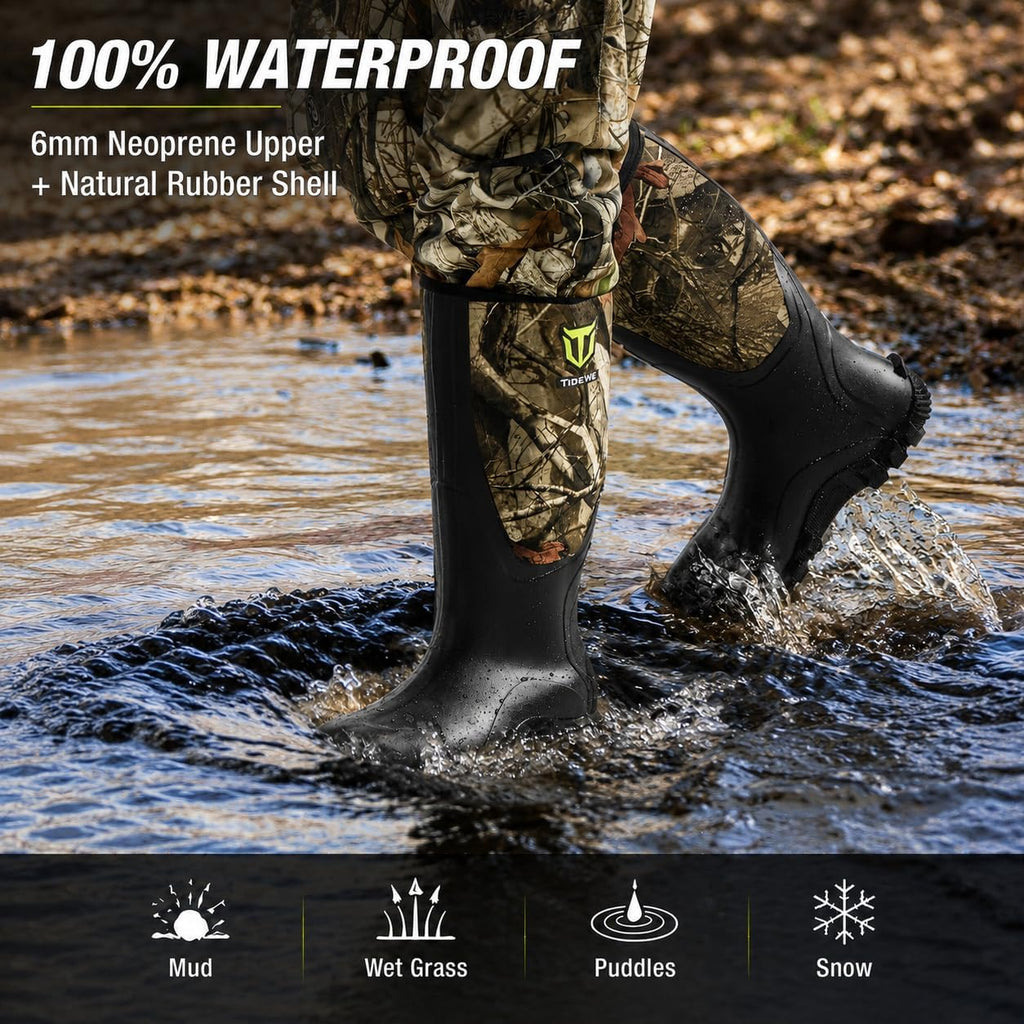 Men's Waterproof Rubber Boots with Steel Shank - Ultimate Comfort for Rainy Days and Outdoor Adventures