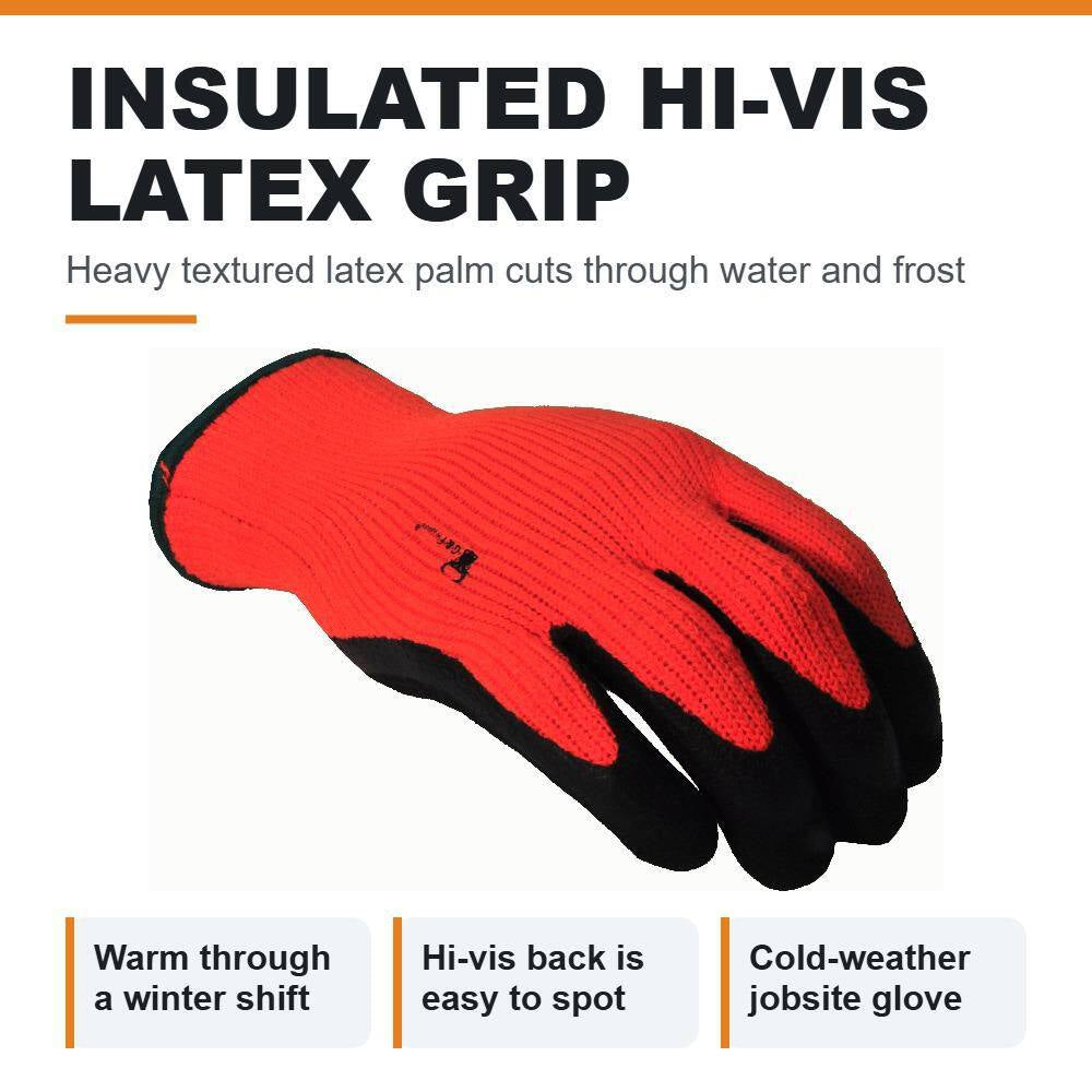 2XL Orange Hi Vis Acrylic Cold-Temp Gloves