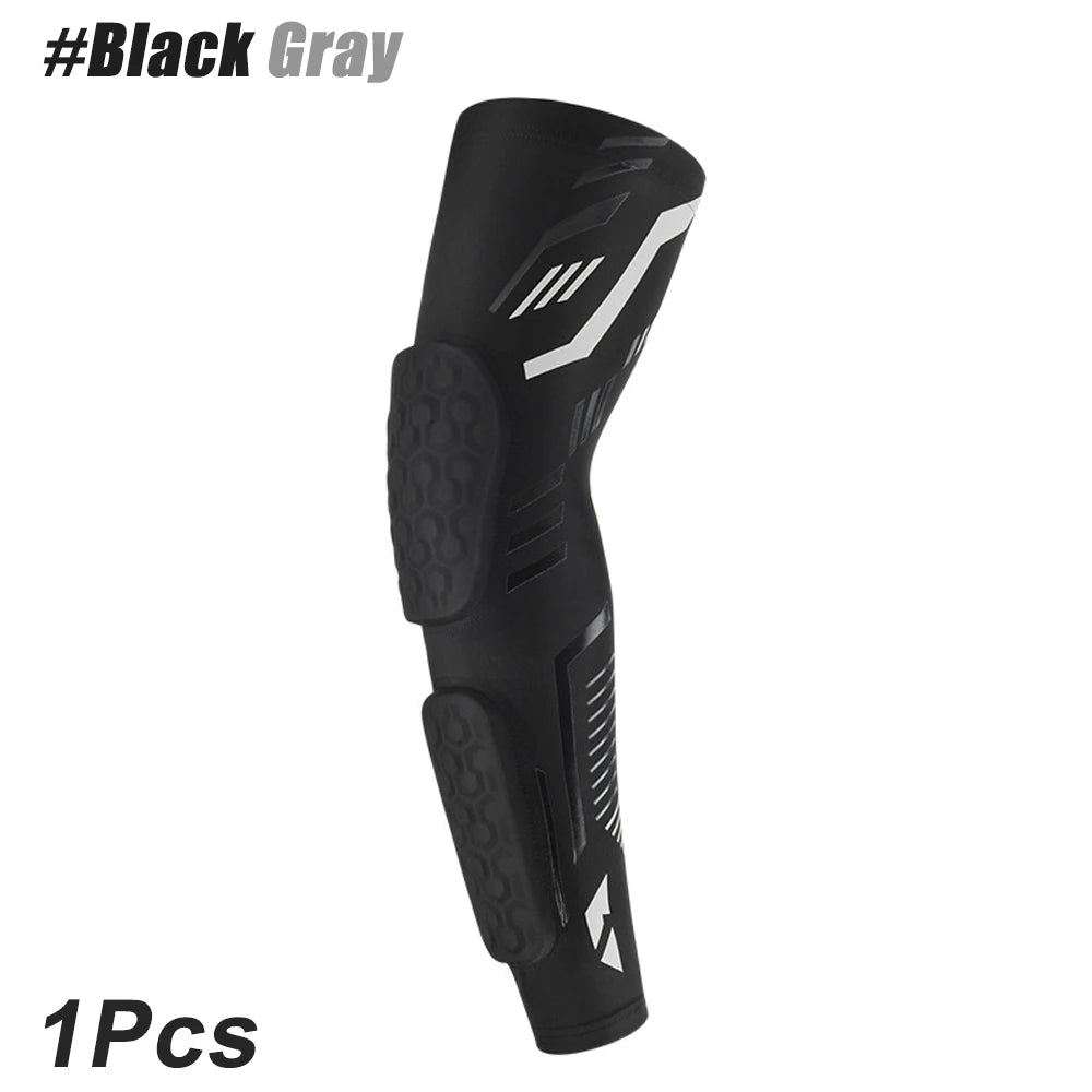 Anti-Collision Arm Sleeve Protective Compression with Elbow Honeycomb Pad for Youth & Adult Sport Basketball Football Volleyball