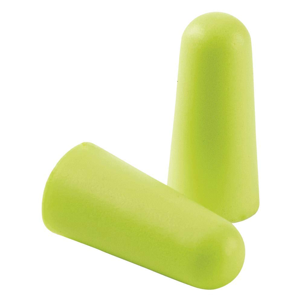 Disposable Uncorded Foam Ear Plugs, 32Db NRR, Hi-Viz Green (Pack of 200), S23410