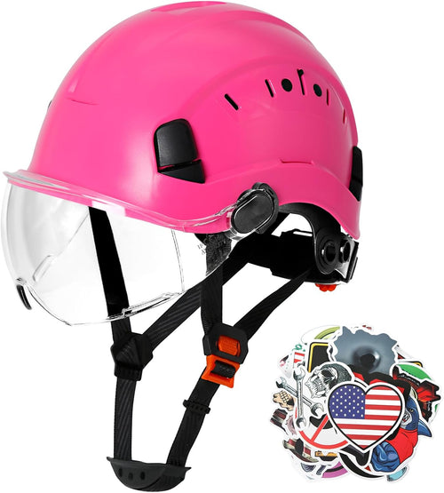 Construction Hard Hat with Visor and Chin Strap for Men,Ansi Z89.1