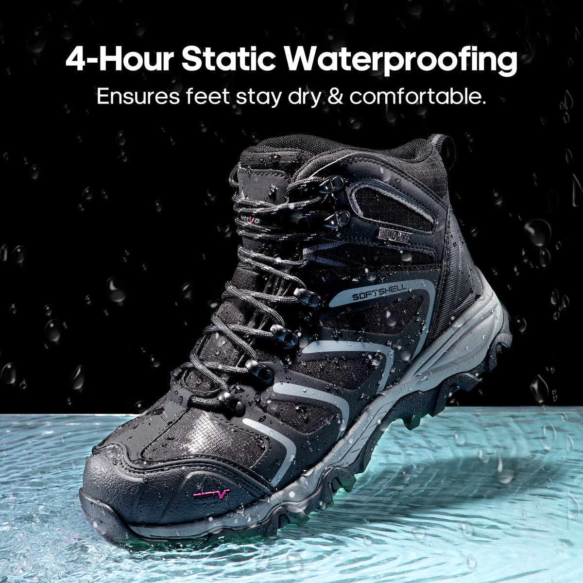 NORTIV 8 Waterproof Work Boots for Men Steel Toe Safety Construction Boots