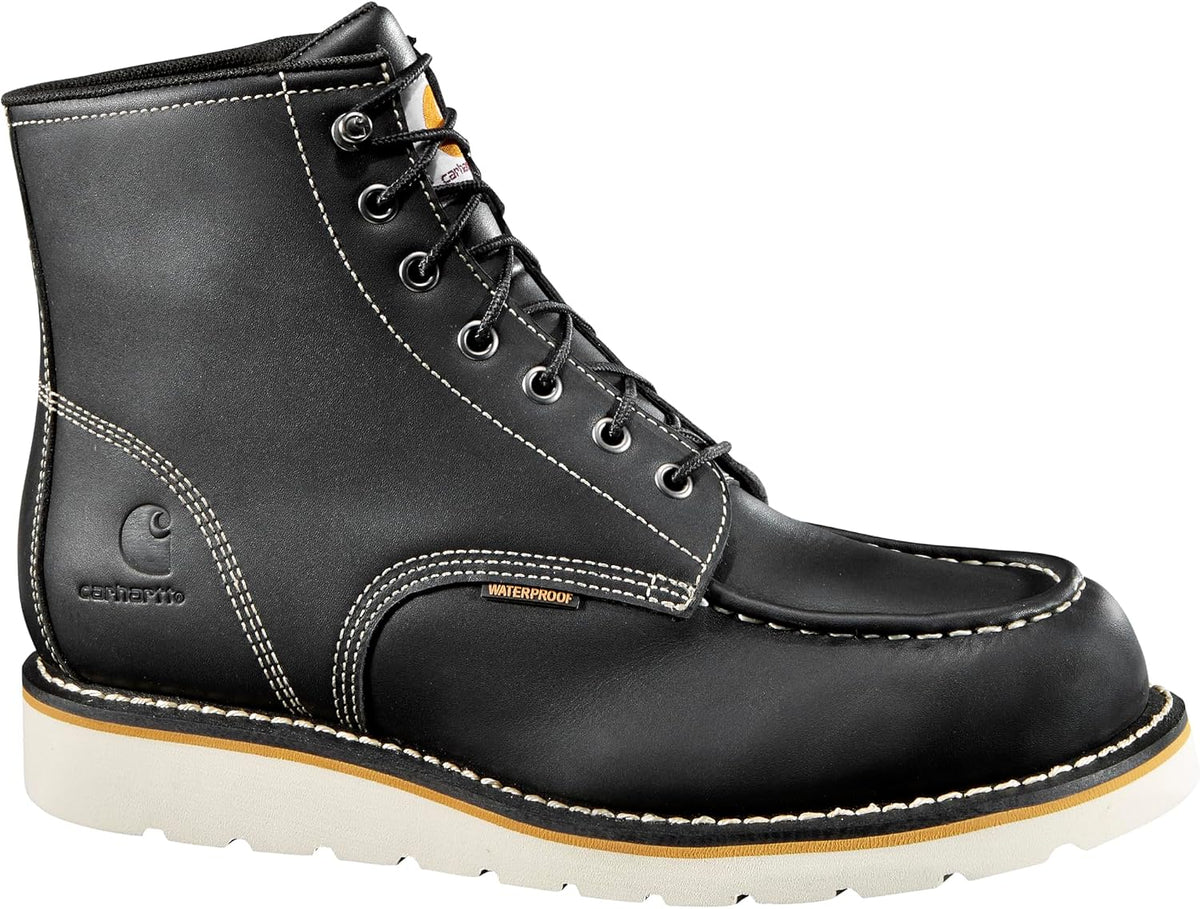 Men's 6" Moc Toe Waterproof Work Boots - Durable Oil-Tanned Leather with FastDry Lining and Superior Traction for Ultimate Comfort and Safety