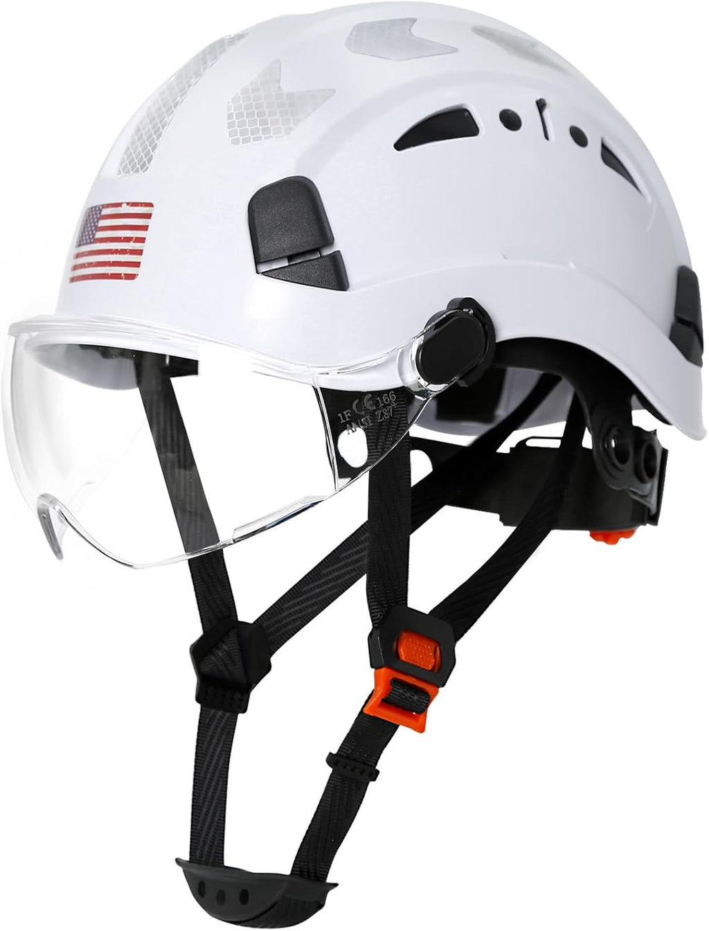 Premium Construction Safety Hard Hat - ANSI Z89.1 Certified Lightweight Reflective ABS Helmet with Adjustable Chin Strap for Men and Women - Ideal for Industrial Workwear and Optimal Head Protection