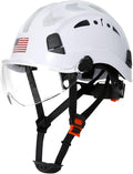 Premium Construction Safety Hard Hat - ANSI Z89.1 Certified Lightweight Reflective ABS Helmet with Adjustable Chin Strap for Men and Women - Ideal for Industrial Workwear and Optimal Head Protection