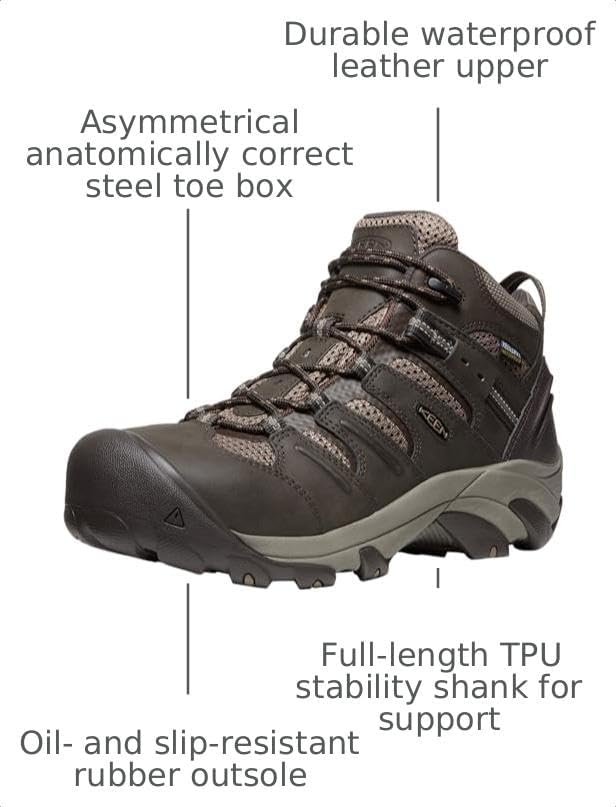 Men'S Lansing Mid Height Steel Toe Waterproof Work Boots
