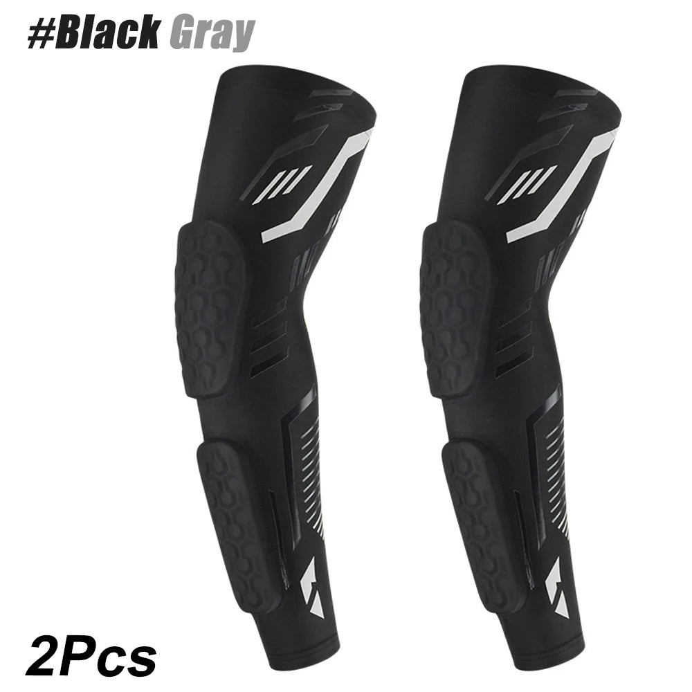 Anti-Collision Arm Sleeve Protective Compression with Elbow Honeycomb Pad for Youth & Adult Sport Basketball Football Volleyball