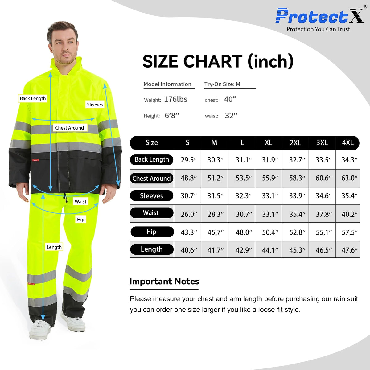 Stay Dry and Visible: Hi-Vis Waterproof Rain Jacket and Pants for Ultimate Safety and Comfort in Any Weather