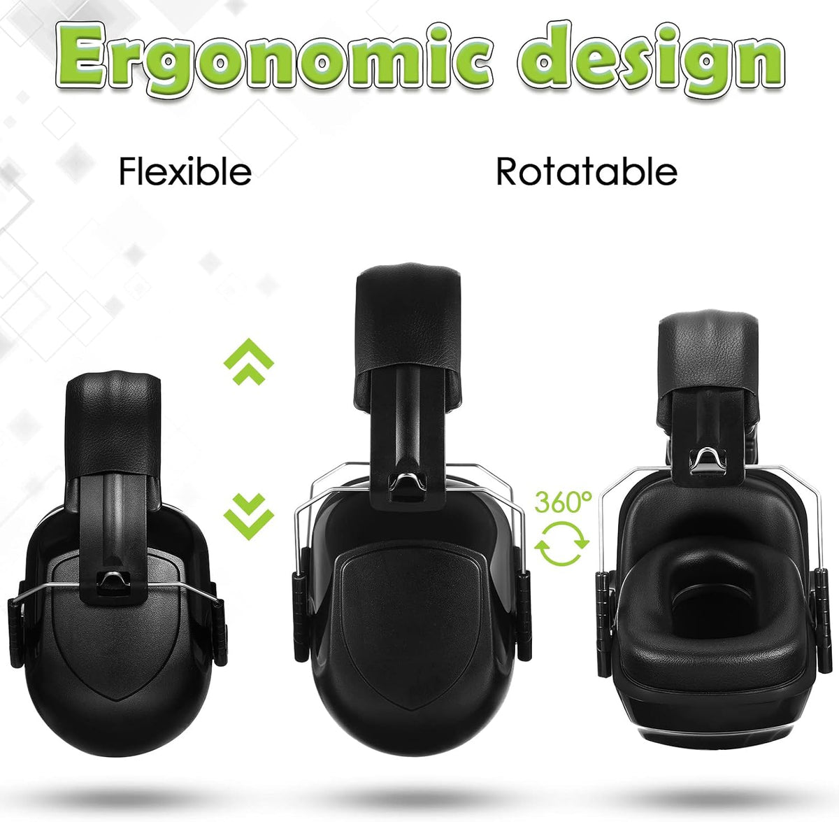4 Pack Ear Muffs for Noise Reduction