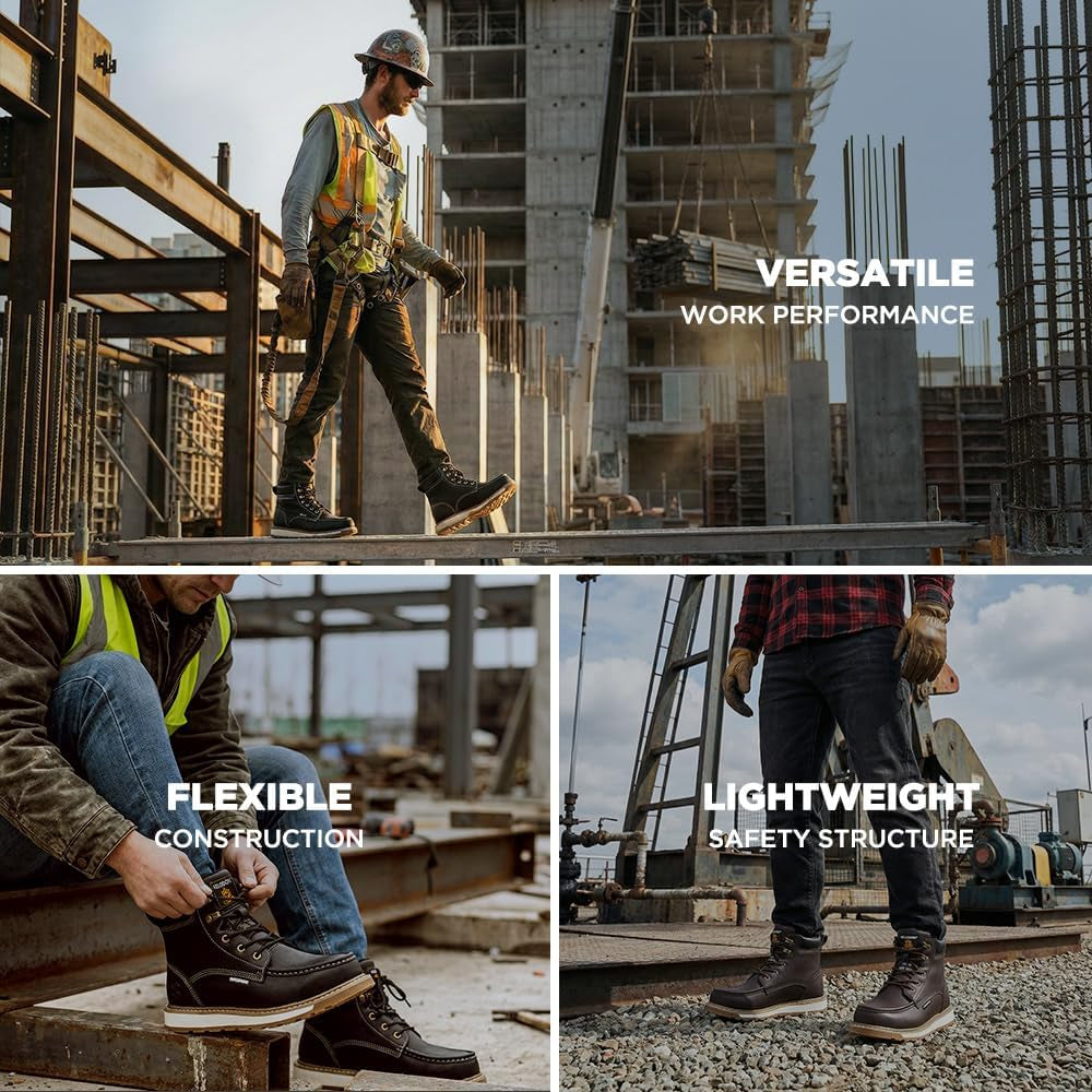 Waterproof Steel Toe Boots for Men Safety Work Shoes