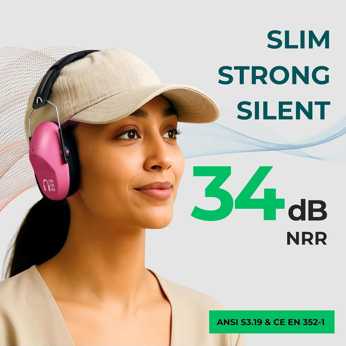 34Db NRR Ear Protection, Noise Reduction Ear Muffs