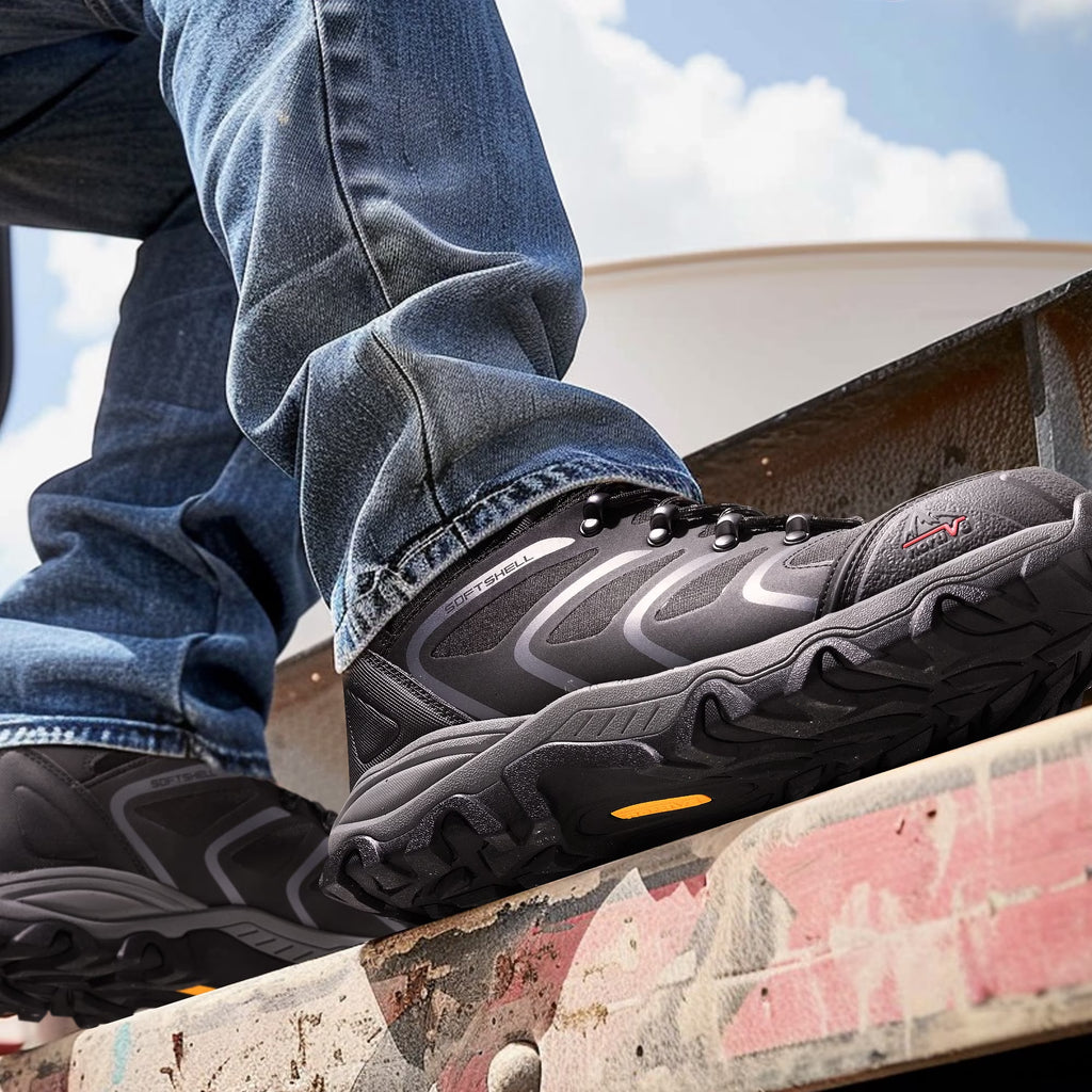 NORTIV 8 Waterproof Work Boots for Men Steel Toe Safety Construction Boots