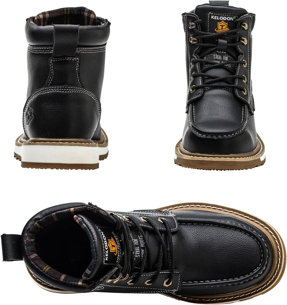 Waterproof Steel Toe Boots for Men Safety Work Shoes