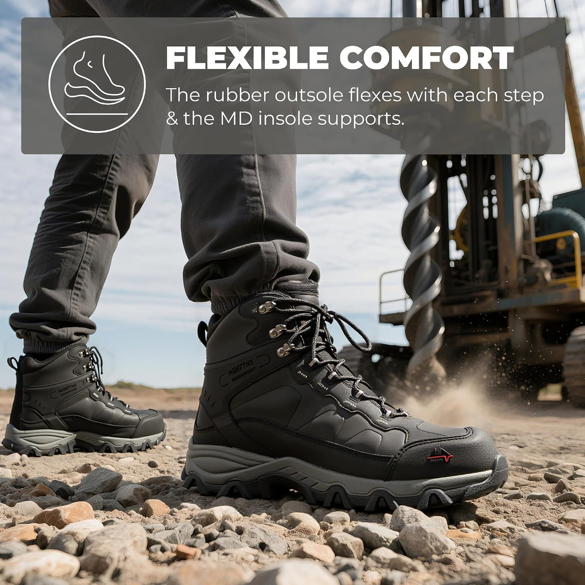 Men'S Waterproof Steel Toe Work Boots