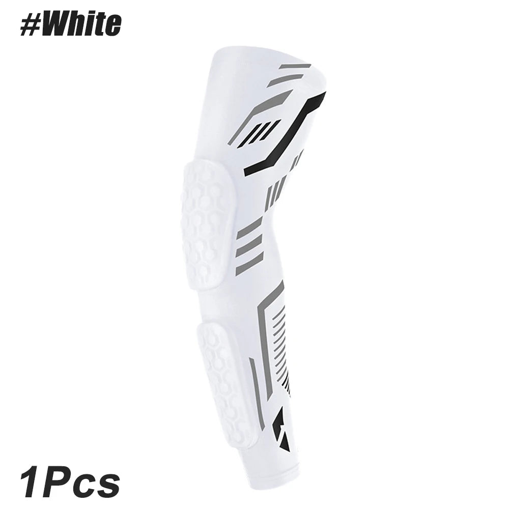 Anti-Collision Arm Sleeve Protective Compression with Elbow Honeycomb Pad for Youth & Adult Sport Basketball Football Volleyball
