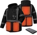 Heated Jacket for Men - 3M Hi Vis Safety Parka, Class 3 High Visibility Jackets, Heated Coat for Men
