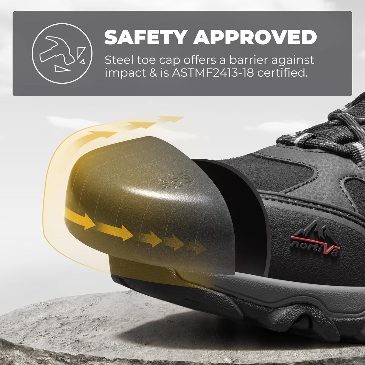 Men'S Waterproof Steel Toe Work Boots