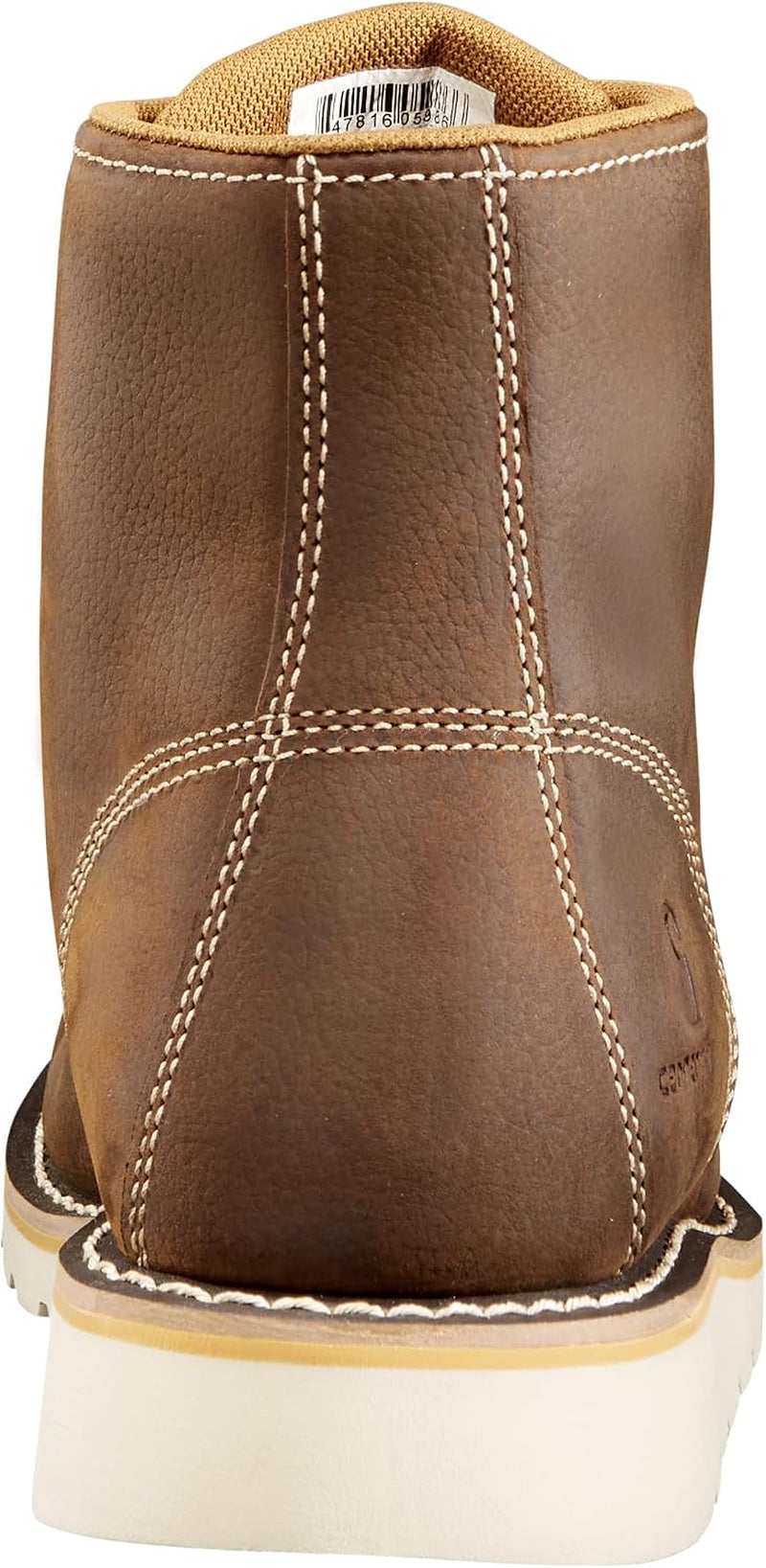 Men'S 6” Moc Toe Waterproof Work Boots - Oil-Tanned Leather Boots with Fastdry Lining, Dual-Density Rubber Wedge Traction Outsole, EH Rated