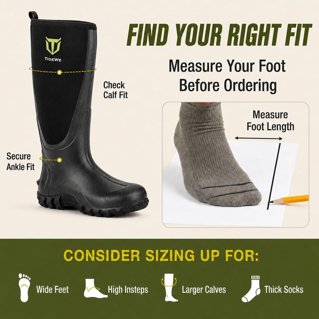 Men's Waterproof Rubber Boots with Steel Shank - Ultimate Comfort for Rainy Days and Outdoor Adventures