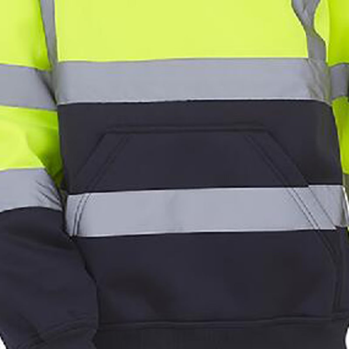 Safety Hoodie Jacket, High Vis Reflective Safety Fleece Coat Hooded Bomber for Men - Waterproof, Reflective Fall Winter Rain Jacket Hooded