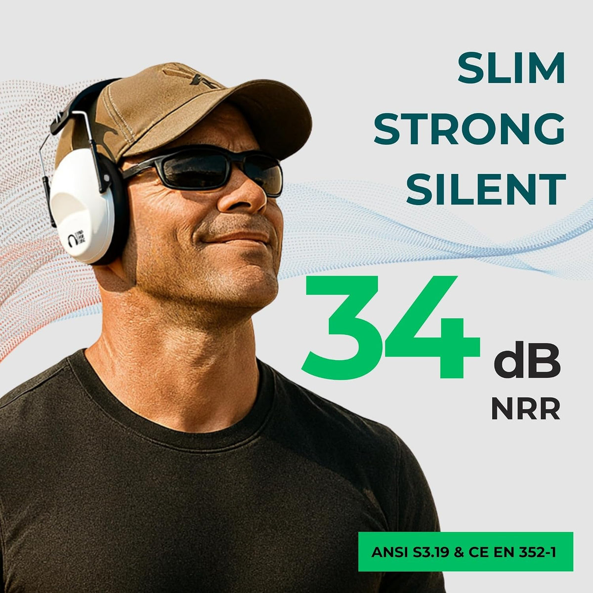 34Db NRR Ear Protection, Noise Reduction Ear Muffs