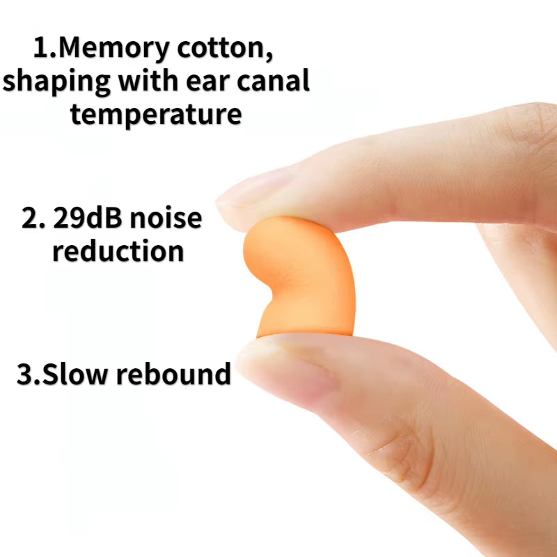 30/60/100PCS Noise Cancelling Ear Plugs Reusable Noise Reduction Protection Sound Insulation Ear Plugs for Sleep Study Work