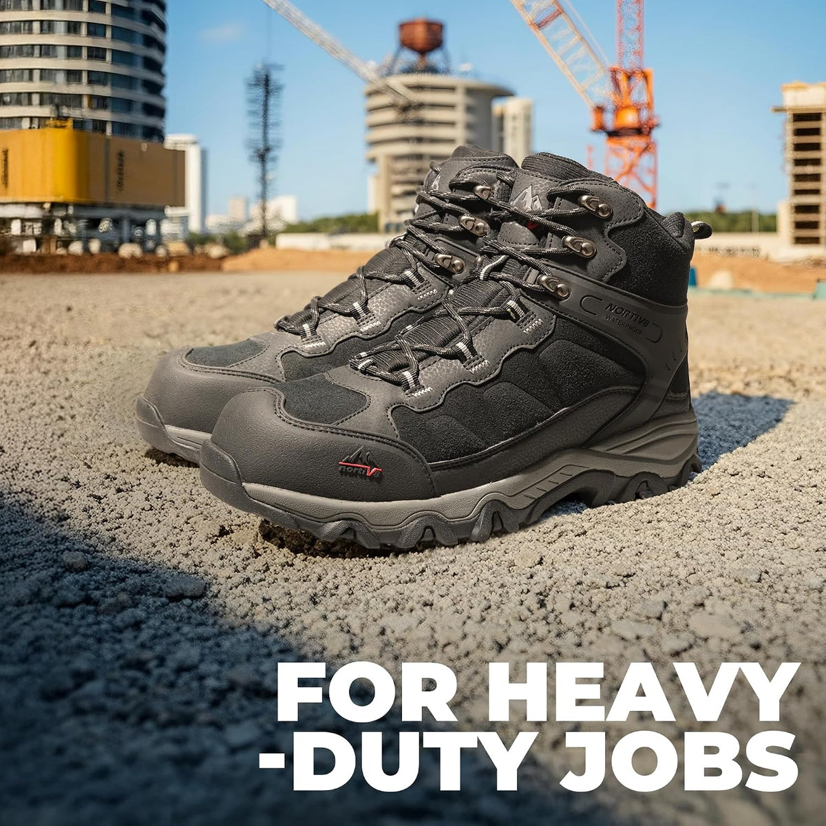 Men'S Waterproof Steel Toe Work Boots