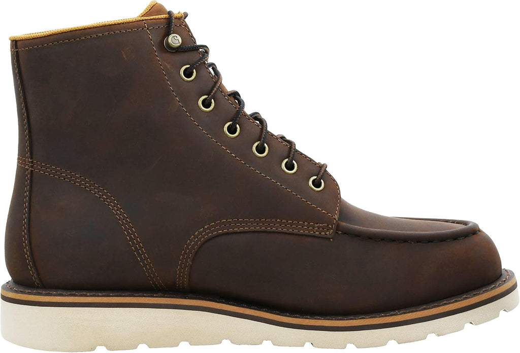 Men's 6" Moc Toe Waterproof Work Boots - Durable Oil-Tanned Leather with FastDry Lining for Ultimate Comfort and Traction