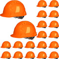 20 Pack Hard Hat Bulk 4-Point ABS Safety Helmets Adjustable