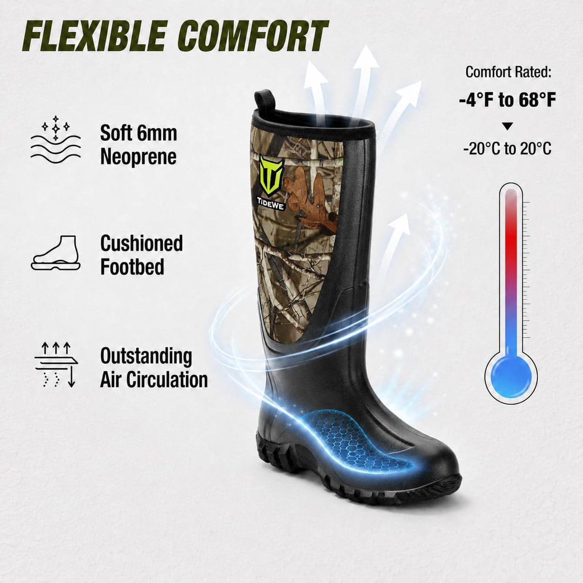 Men's Waterproof Rubber Boots with Steel Shank - Ultimate Comfort for Rainy Days and Outdoor Adventures