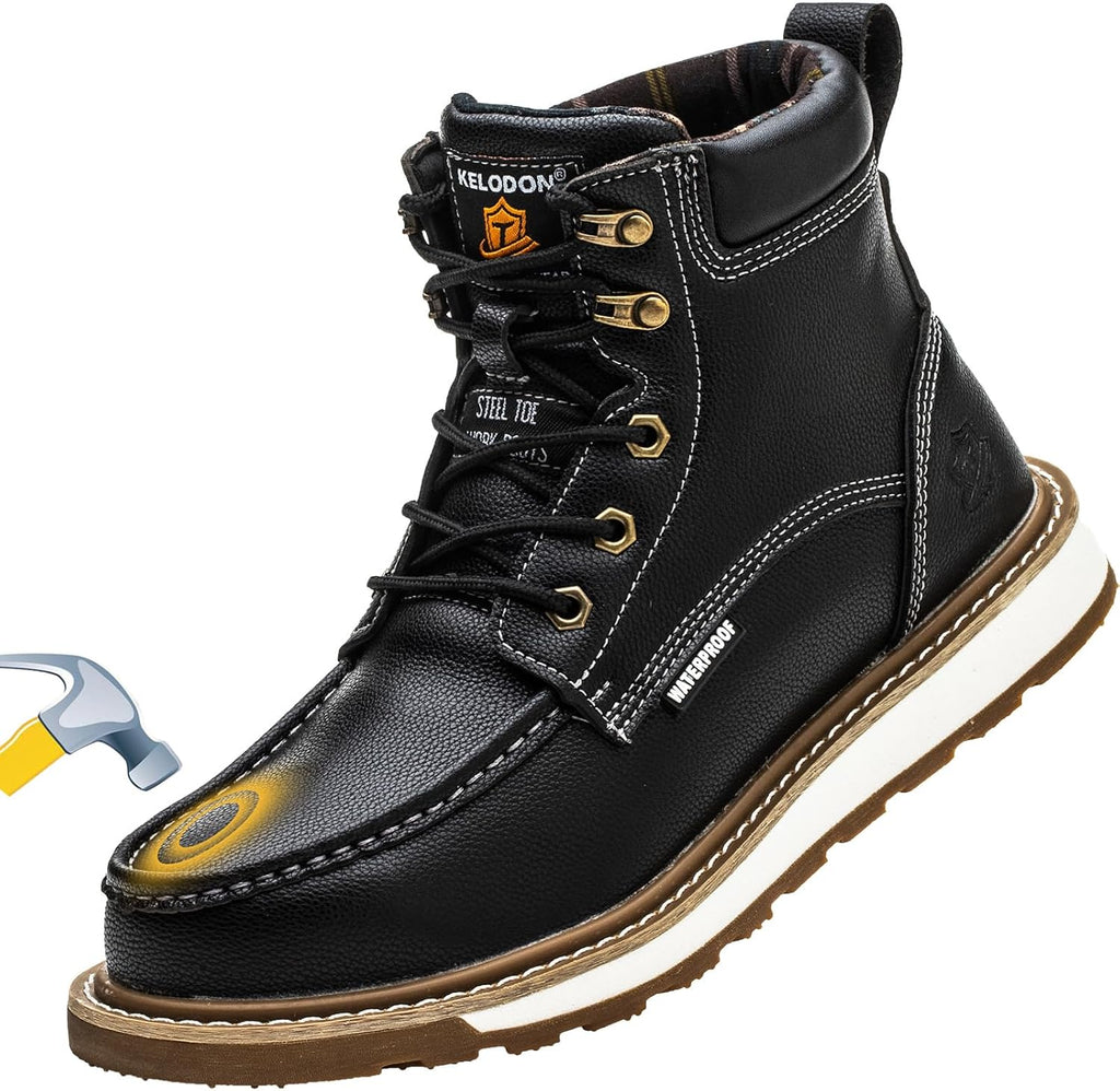 Waterproof Steel Toe Boots for Men Safety Work Shoes