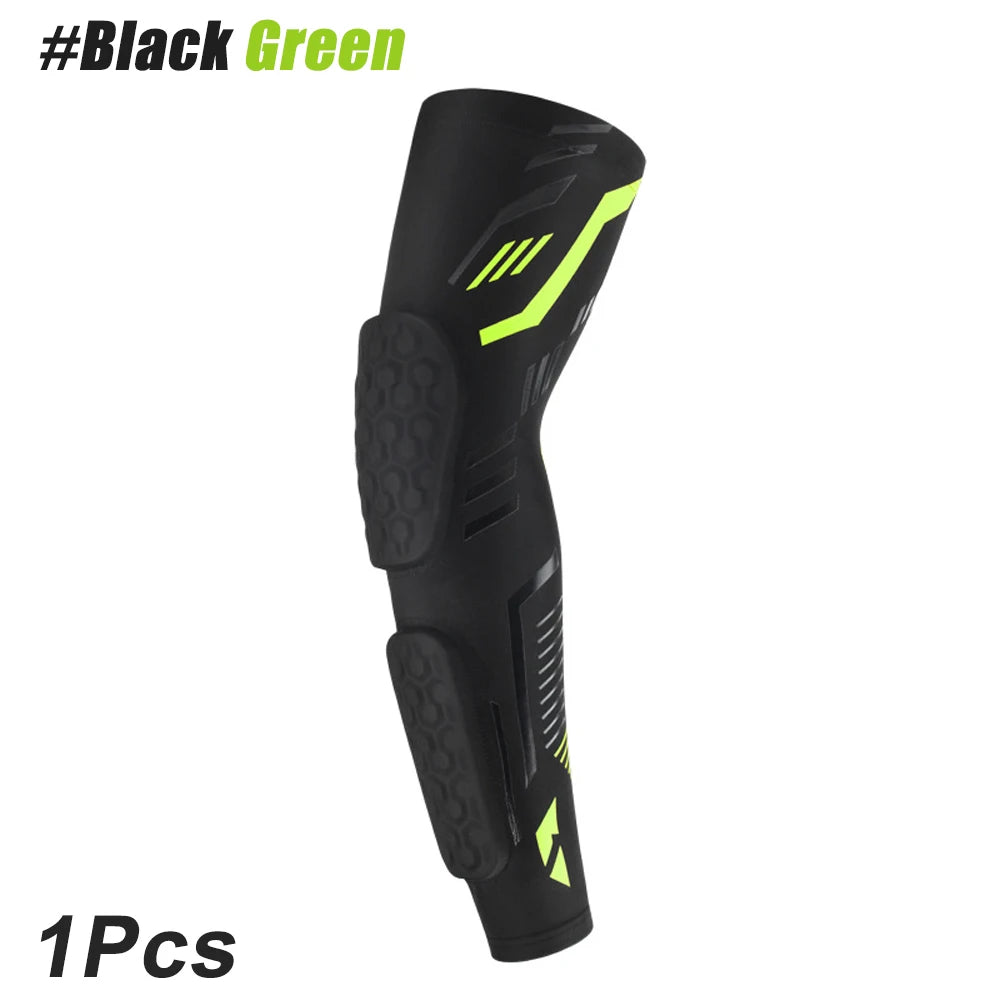 Anti-Collision Arm Sleeve Protective Compression with Elbow Honeycomb Pad for Youth & Adult Sport Basketball Football Volleyball