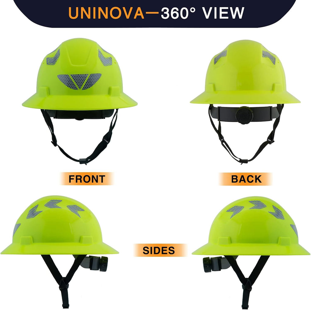 Ultimate Protection with the Full Brim Hard Hat Safety Helmet - Electrical Class E, ANSI Z89.1 Approved for Construction and Work Safety