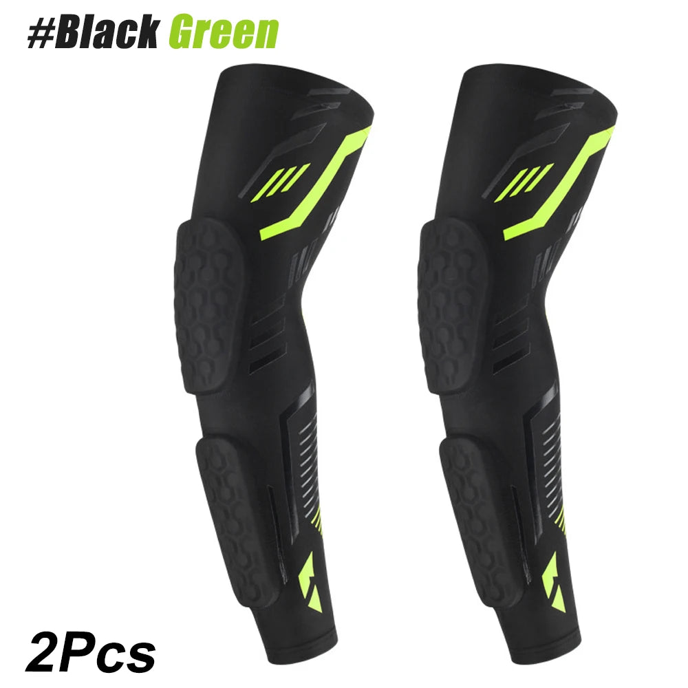 Anti-Collision Arm Sleeve Protective Compression with Elbow Honeycomb Pad for Youth & Adult Sport Basketball Football Volleyball
