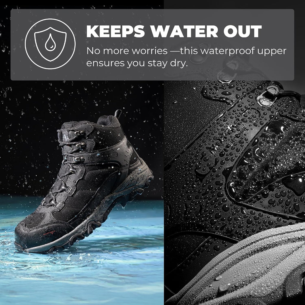 Men'S Waterproof Steel Toe Work Boots
