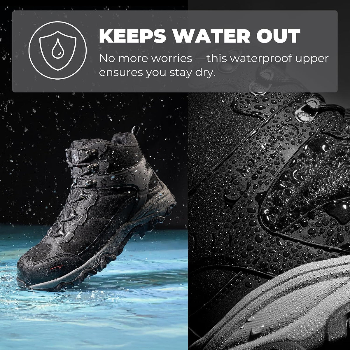 Men'S Waterproof Steel Toe Work Boots