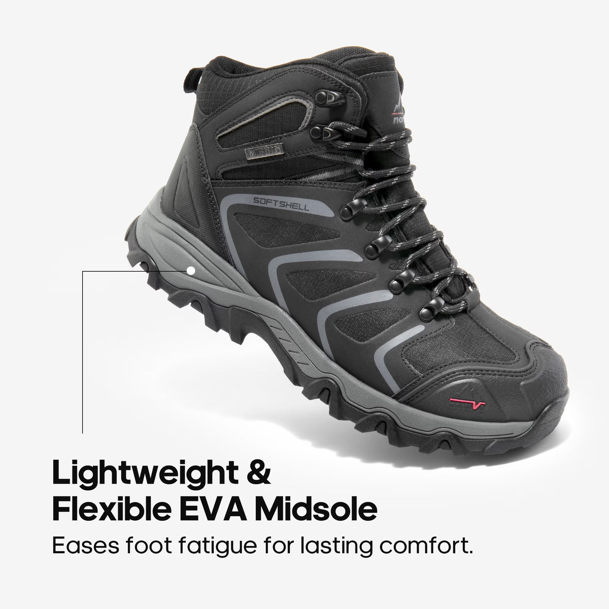 NORTIV 8 Waterproof Work Boots for Men Steel Toe Safety Construction Boots