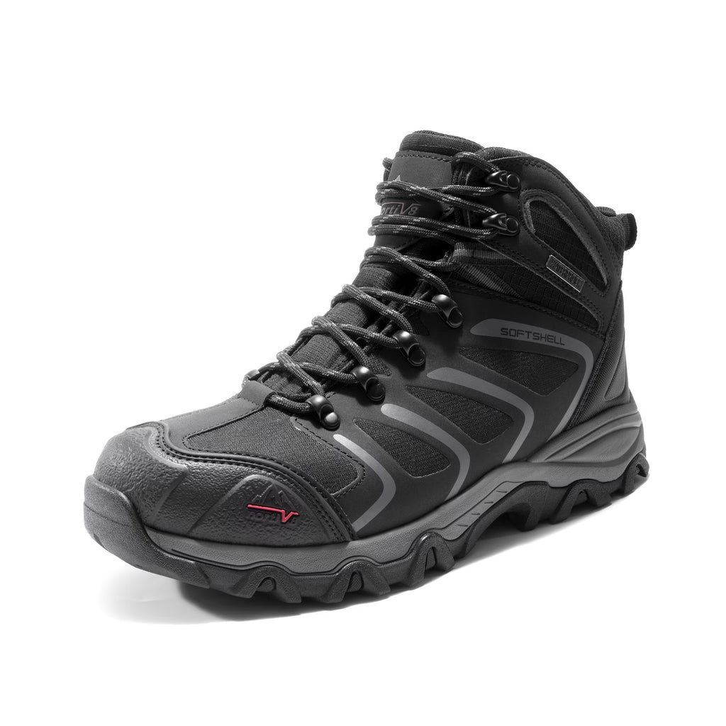 NORTIV 8 Waterproof Work Boots for Men Steel Toe Safety Construction Boots