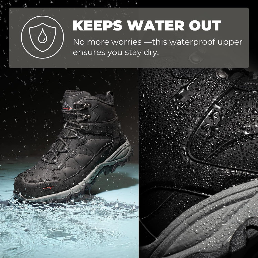 Men'S Waterproof Steel Toe Work Boots