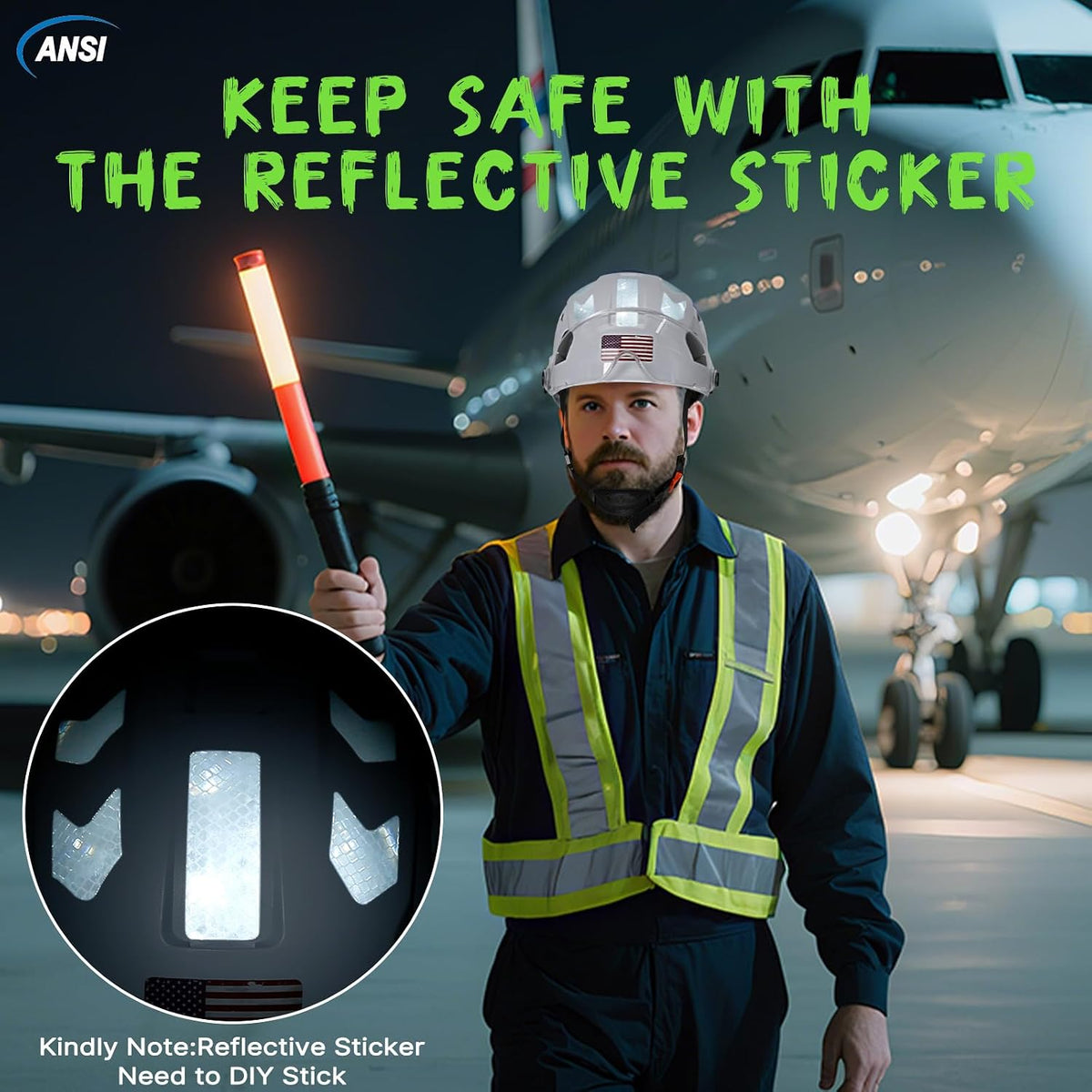Premium Construction Safety Hard Hat - ANSI Z89.1 Certified Lightweight Reflective ABS Helmet with Adjustable Chin Strap for Men and Women - Ideal for Industrial Workwear and Optimal Head Protection