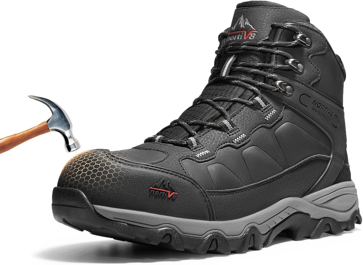 Men'S Waterproof Steel Toe Work Boots