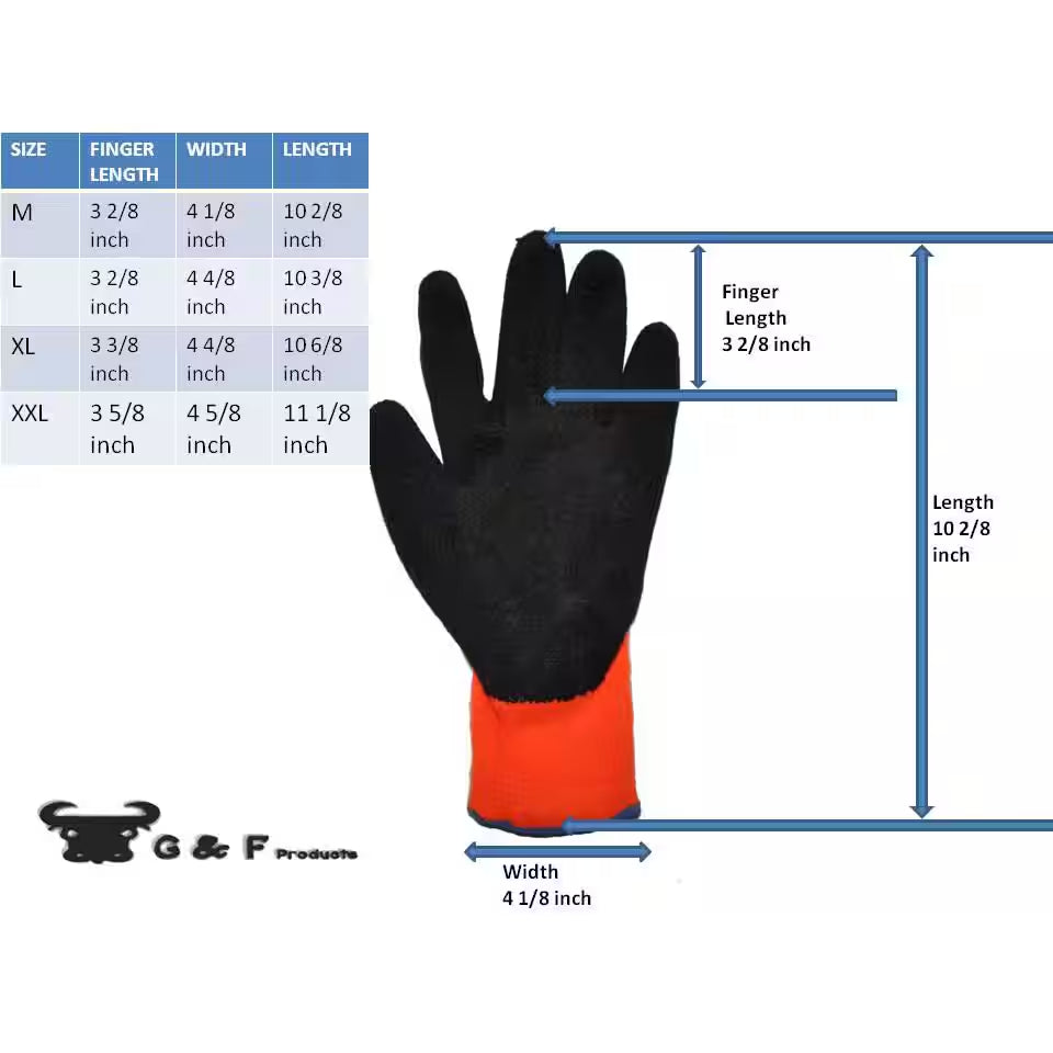2XL Orange Hi Vis Acrylic Cold-Temp Gloves