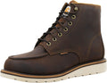 Men's 6" Moc Toe Waterproof Work Boots - Durable Oil-Tanned Leather with FastDry Lining for Ultimate Comfort and Traction
