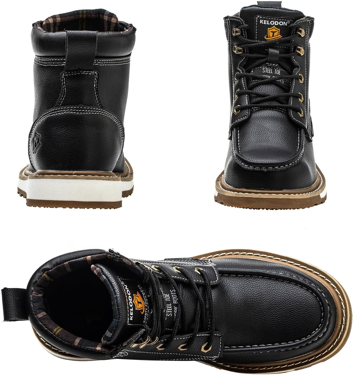 Waterproof Steel Toe Boots for Men Safety Work Shoes